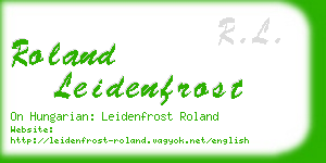 roland leidenfrost business card